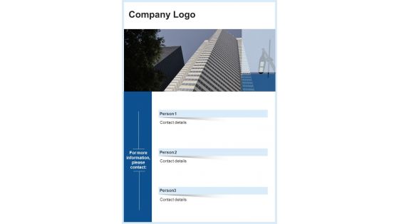 Company Logo Consulting Proposal One Pager Sample Example Document