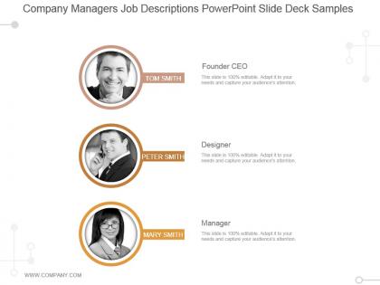 Company managers job descriptions powerpoint slide deck samples