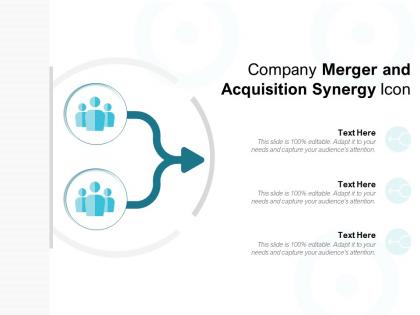 Company merger and acquisition synergy icon