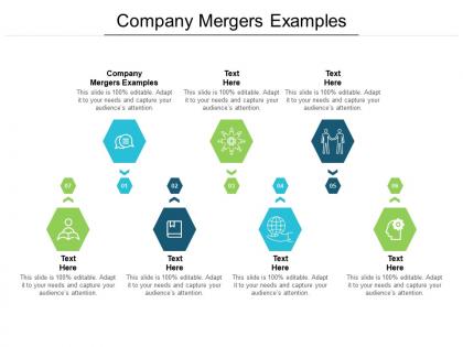 Company mergers examples ppt powerpoint presentation file designs cpb