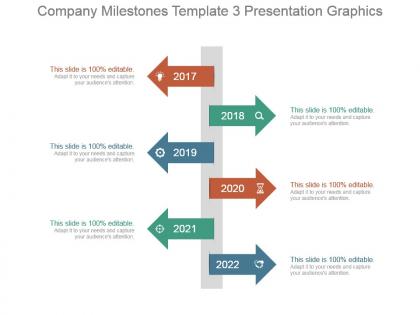 Company milestones template 3 presentation graphics