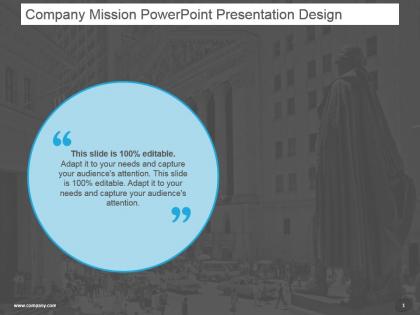 Company mission powerpoint presentation design