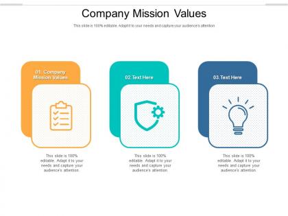 Company mission values ppt powerpoint presentation show grid cpb