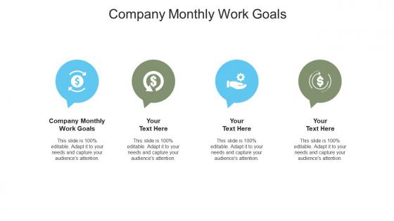 Company monthly work goals ppt powerpoint presentation model show cpb