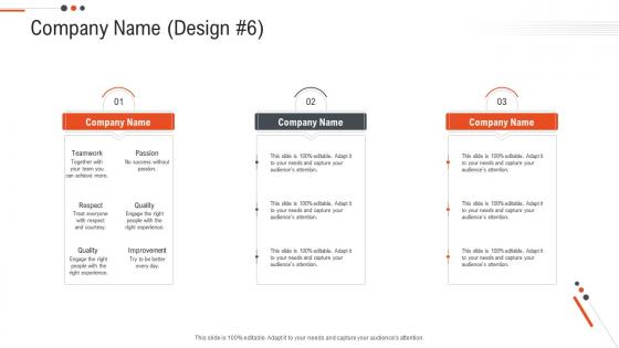Company name design teamwork business objectives future position statements ppt slides