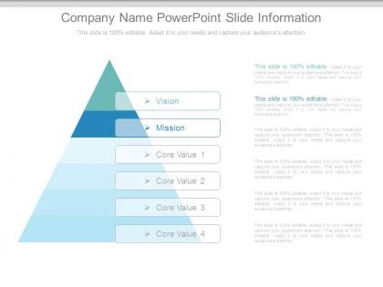 Company name powerpoint slide information