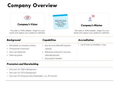 Company overview capabilities ppt powerpoint presentation icon images