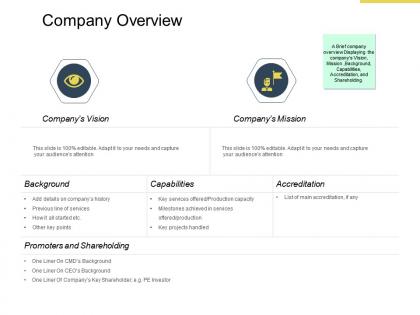 Company overview promoters and shareholding ppt powerpoint presentation template
