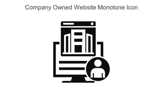 Company Owned Website Monotone Icon In Powerpoint Pptx Png And Editable Eps Format