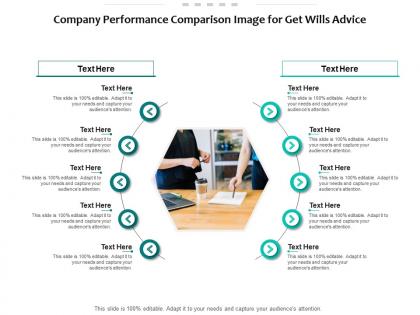 Company performance comparison image for get wills advice infographic template