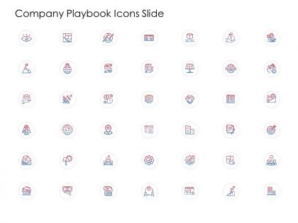 Company playbook icons slide ppt powerpoint presentation professional infographics