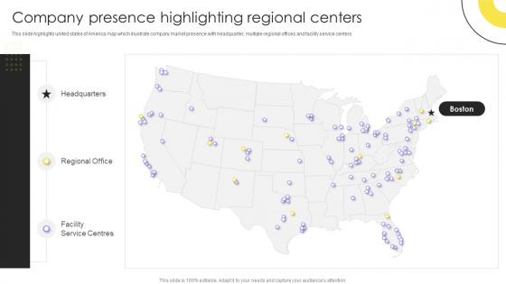 Company Presence Highlighting Regional Centers Integrated Facility Management Services And Solutions