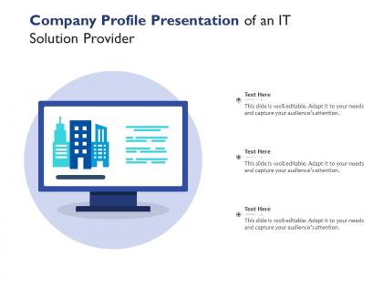Company profile presentation of an it solution provider