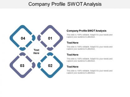 Company profile swot analysis ppt powerpoint presentation professional objects cpb