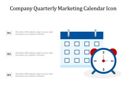 Company quarterly marketing calendar icon