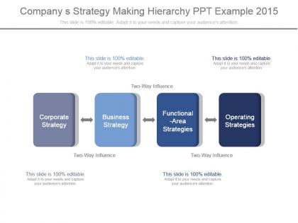 Company s strategy making hierarchy ppt example 2015