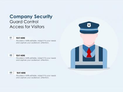 Company security guard control access for visitors