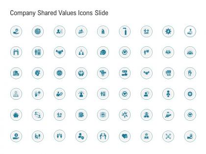 Company shared values icons slide ppt powerpoint presentation show inspiration