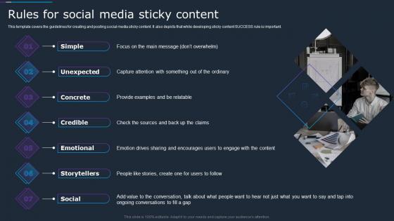 Company Social Strategy Guide Rules For Social Media Sticky Content
