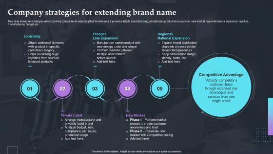 Company Strategies For Extending Brand Name Brand Extension Strategy Implementation For Gainin