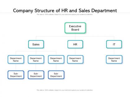 Company structure of hr and sales department