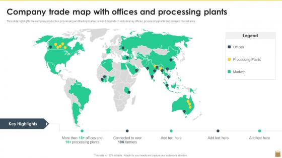 Company Trade Map With Offices And Processing Plants Export Trading Company Profile