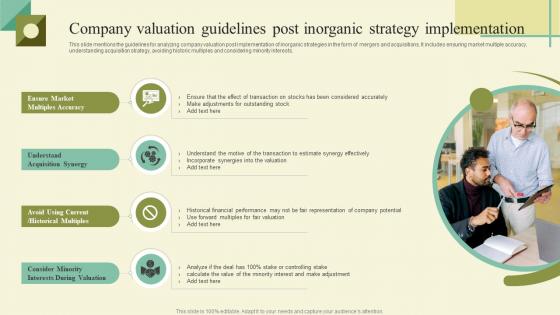 Company Valuation Guidelines Post Inorganic Strategy Implementation