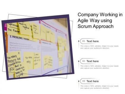 Company working in agile way using scrum approach