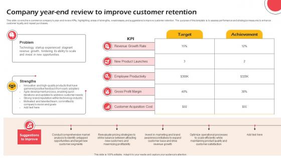 Company Year End Review To Improve Customer Retention