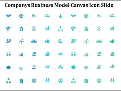 Companys business model canvas icon slide
