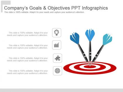 Companys goals and objectives ppt infographics