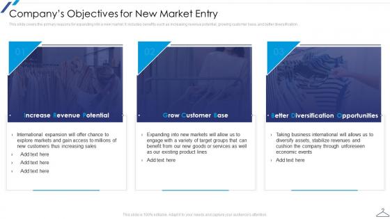 Companys Objectives For New Market Entry New Market Entry Apparel Business