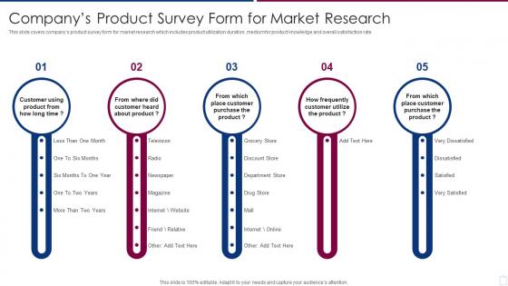 Companys Product Survey Form For Market Research