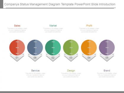 Companys status management diagram template powerpoint slide introduction