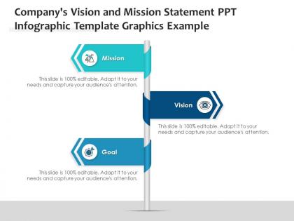 Companys vision and mission statement ppt graphics example infographic template