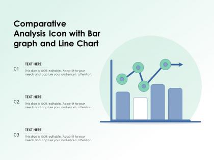 Comparative analysis icon with bar graph and line chart