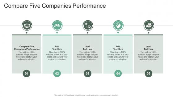 Compare Five Companies Performance In Powerpoint And Google Slides Cpb