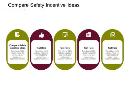 Compare safety incentive ideas ppt powerpoint presentation pictures show cpb