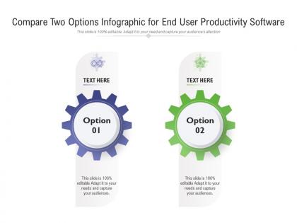Compare two options for end user productivity software infographic template