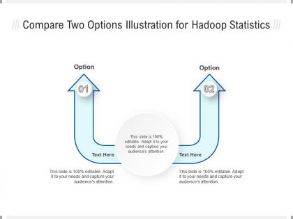 Compare two options illustration for hadoop statistics infographic template