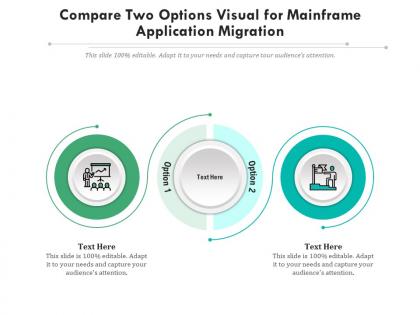 Compare two options visual for mainframe application migration infographic template