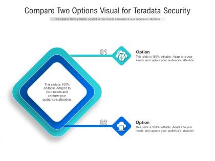 Compare two options visual for teradata security infographic template