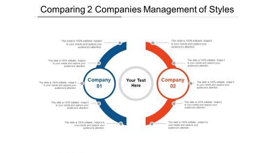 Comparing 2 companies management of styles ppt images gallery