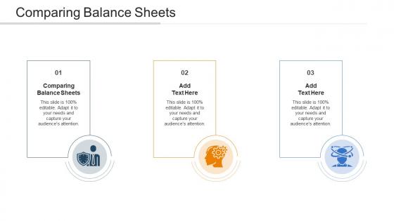 Comparing Balance Sheets Ppt Powerpoint Presentation Summary Skills Cpb