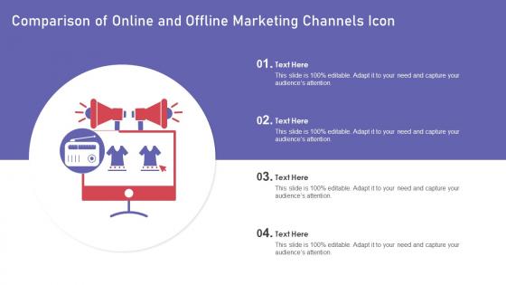Comparison Of Online And Offline Marketing Channels Icon