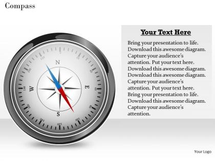Compass powerpoint template slide