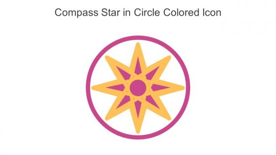Compass Star In Circle Colored Icon In Powerpoint Pptx Png And Editable Eps Format