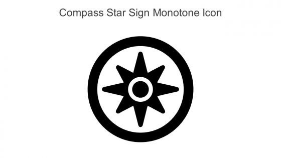 Compass Star Sign Monotone Icon In Powerpoint Pptx Png And Editable Eps Format