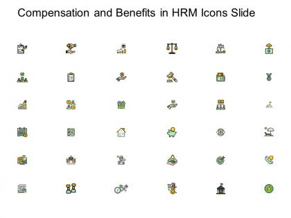 Compensation and benefits in hrm icons slide goal ppt powerpoint presentation icon