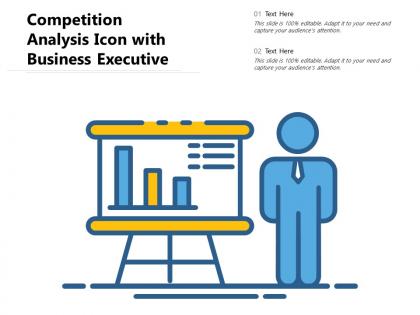 Competition analysis icon with business executive
